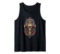 all Seeing Eye Skull Totem Occulto Mistico Visionario Horror Canotta