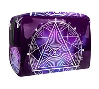 All Seeing Eye, trousse da donna, per articoli da toeletta da viaggio, grande, in PVC, con cerniera, Multi, 18.5x7.5x13cm/7.3x3x5.1in, Beauty case