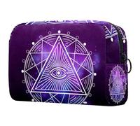 All Seeing Eye, trousse da donna, per articoli da toeletta da viaggio, grande, pratica borsa organizer con cerniera, Multi, 18.5x7.5x13cm/7.3x3x5.1in, Beauty case