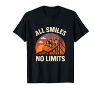 all Smiles No Limits Sunset Roller Coaster Parco divertimenti Maglietta