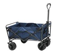 All-Terrain - Carrello da spiaggia pieghevole per campeggio, giardinaggio e pesca, con ruote di sabbia a 4 ruote, carrello per la spesa all'aperto, design portatile resistente