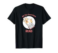 all The Cool Cats Read - Libro e Amante dei Gatti Maglietta