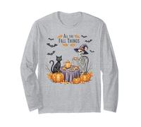 all The Fall Things, Motivo: Scheletro della Strega, Motivo: Gatto Autunnale Maglia a Manica