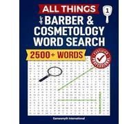 All Things Barber & Cosmetology Word Search: Certified Professional, Book 1, 8x10, 165 pages