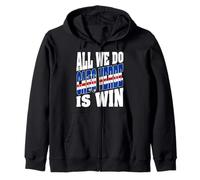 All We Do Is Win Love Capo Capo Verde Bandiera Independence Day Felpa con Cappuccio