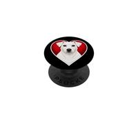 All White Jack Russell Terrier Cuore PopSockets PopGrip Adesivo