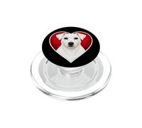 All White Jack Russell Terrier Cuore PopSockets PopGrip per MagSafe