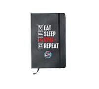 ALL YOU CAN TEE Notebook Eat Sleep Gym Repeat - Gym Addicted by Simone Abrescia Personal Trainer