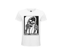 ALL YOU CAN TEE Official Product T-Shirt Stay Positive - 100% Cotone proveniente da Agricoltura Biologica - cardato Leggero con Trattamento ad enzimi. Creata dall'artista Darthy.