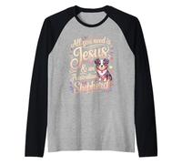 all You Need Is Jesus & An Australian Shepherd Maglia con Maniche Raglan