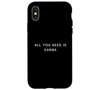 All You Need Is Karma - Mood minimalista e divertente Custodia per iPhone X/XS