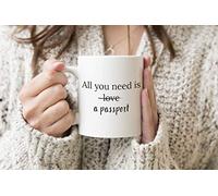 All You Need Is Love A Passport White Coffee Tea Mug Regular 312ml Cup