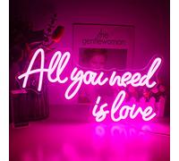 All You Need is Love, insegna al neon rosa per matrimonio, cartello luminoso a LED per camera da letto, soggiorno, fidanzamento, decorazione di nozze