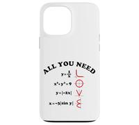 All You Need Is Love Math Graph Equations Testo Nero Custodia per iPhone 13 Pro Max