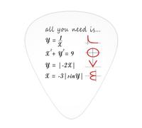 All You Need Is Love Math Plettri per chitarra Plettri per chitarra basso Confezione da 12