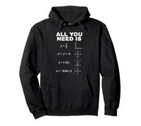 all You Need Is Math Equations Funny Matematics Design Felpa con Cappuccio