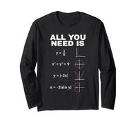 all You Need Is Math Equations Funny Matematics Design Maglia a Manica