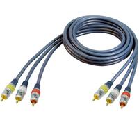 All4u BBV 12 - Cavo RCA da 3 x RCA a 3 x RCA, 10 m, colore: blu