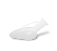 ALL4US® Pappagallo urina uomo in plastica con manico e scala graduata, colore trasparente, orinatoio maschile portatile sterilizzabile capacità 1 litro, Made in Italy