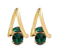 Alla e. Progettazione! Orecchini di alta qualità. Clip per orecchie rotanti in zircone! Adatto a donne che cercano il gusto! compatibile con strumenti di stoccaggio per gioielli, Taille unique, Zinco