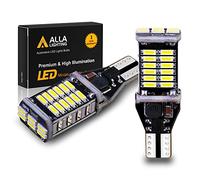Alla Lighting 912 921 - Lampadine a LED per luci di retromarcia estremamente luminose 4014 30-SMD CANBUS RV T15 T10 906 W16W, ricambio carico 6000 K, lampada allo xeno e bianco