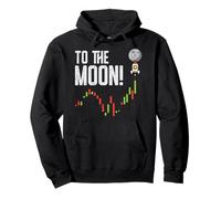 Alla Luna Crypto Grafico Azioni Criptovaluta Trading Trader Felpa con Cappuccio