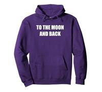 alla Luna E Ritorno Felpa con Cappuccio, Unisex per Adulti, Viola, L