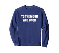 alla Luna E Ritorno Felpa, Unisex per Adulti, Navy, M