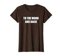 alla Luna E Ritorno Maglietta, Donna, Marrone, XXL