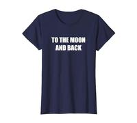 alla Luna E Ritorno Maglietta, Donna, Navy, 3XL