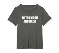 alla Luna E Ritorno Maglietta, Donna Plus-Size, Asfalto, 4X
