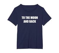 alla Luna E Ritorno Maglietta, Donna Plus-Size, Navy, 5X