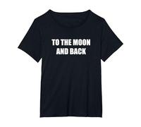 alla Luna E Ritorno Maglietta, Donna Plus-Size, Nero, 2X