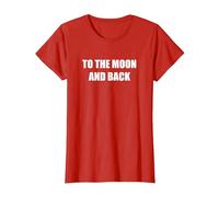 alla Luna E Ritorno Maglietta, Donna, Rosso, 3XL