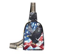 alla moda 4 luglio Independence Day Black Bird borse a tracolla antifurto nero crossbody marsupio per viaggi, 4 luglio Independence Day uccello nero, 1 taglia, 4 luglio Giorno dell'Indipendenza