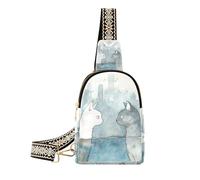 Alla moda Acquerello Due Gatti Profilo borse a tracolla moda fanny pack per le donne per l'escursionismo, acquarello, due, gatti, profilo, 1 size