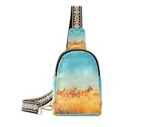 Alla moda africano Steppa Deer grande fanny pack impermeabile fanny pack borse a tracolla per il viaggio, Cervo della steppa africana, 1 size