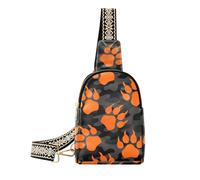 Alla moda Animal Footprint Bear Orange Black Travel fling bag robusto fanny pack crossbody borse per il viaggio