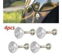 Alla Moda Argento Pulsante Cofano Perno Serrature 4Pcs Set for Tutti i Veicoli