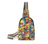 alla moda astratta figura cross body borse multiuso fionda zaino per le donne per il pacchetto di giorno, figura astratta, 1 formato, Figura astratta, 1 size