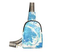 Alla moda Astratto Blu Ocean Dolphin fanny pack pannolino moda borsa borse per le donne per l'escursionismo, delfino oceano astratto blu