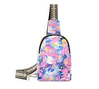 alla moda astratto gatto anime ragazza borse colorate fanny pack robusto borsa borse per le donne per il viaggio, astratto gatto anime ragazza colorato