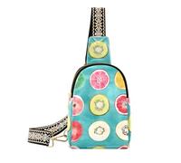 Alla moda Bellezza Frutta Teal nero fanny pack antifurto fling zaino per le donne per il pacchetto di giorno, frutta di bellezza Teal