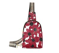 alla moda Black-eyed Susan Simple Line Art Valentinesnes Borse rosse per le donne antifurto piccole borse a tracolla per l'escursionismo