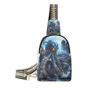 Alla moda Blu Glitter Evil Animal Sea Monster crossbody borse moda corpo borse per le donne per il pacchetto di giorno, Mostro marino animale malvagio glitter blu, 1 size