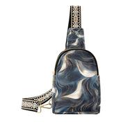 Alla moda blu oro irregolare grano crossbody fanny pack moda corpo borsa per gli uomini per il viaggio, Grana irregolare oro blu, 1 size