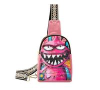 alla moda Blush Cartoon Monster body fanny pack leggero borsa per il corpo per le donne per pacchetto giorno, mostro dei cartoni animati Blush, 1 taglia, Mostro Fumetto Blush, 1 size