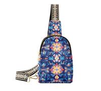 Alla moda Bohemian Flowers Royal Blue fanny pack donna leggera borsa a tracolla per le donne per l'escursionismo