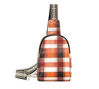 alla moda Buffalo Plaid Check Red Orange body fanny pack multiuso borse a tracolla marsupio per giorno pack, Buffalo Plaid Check rosso Arancione