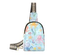 Alla moda Carino Cartoon Sea Creatures spalla fanny pack leggero crossover borse per le donne per il viaggio